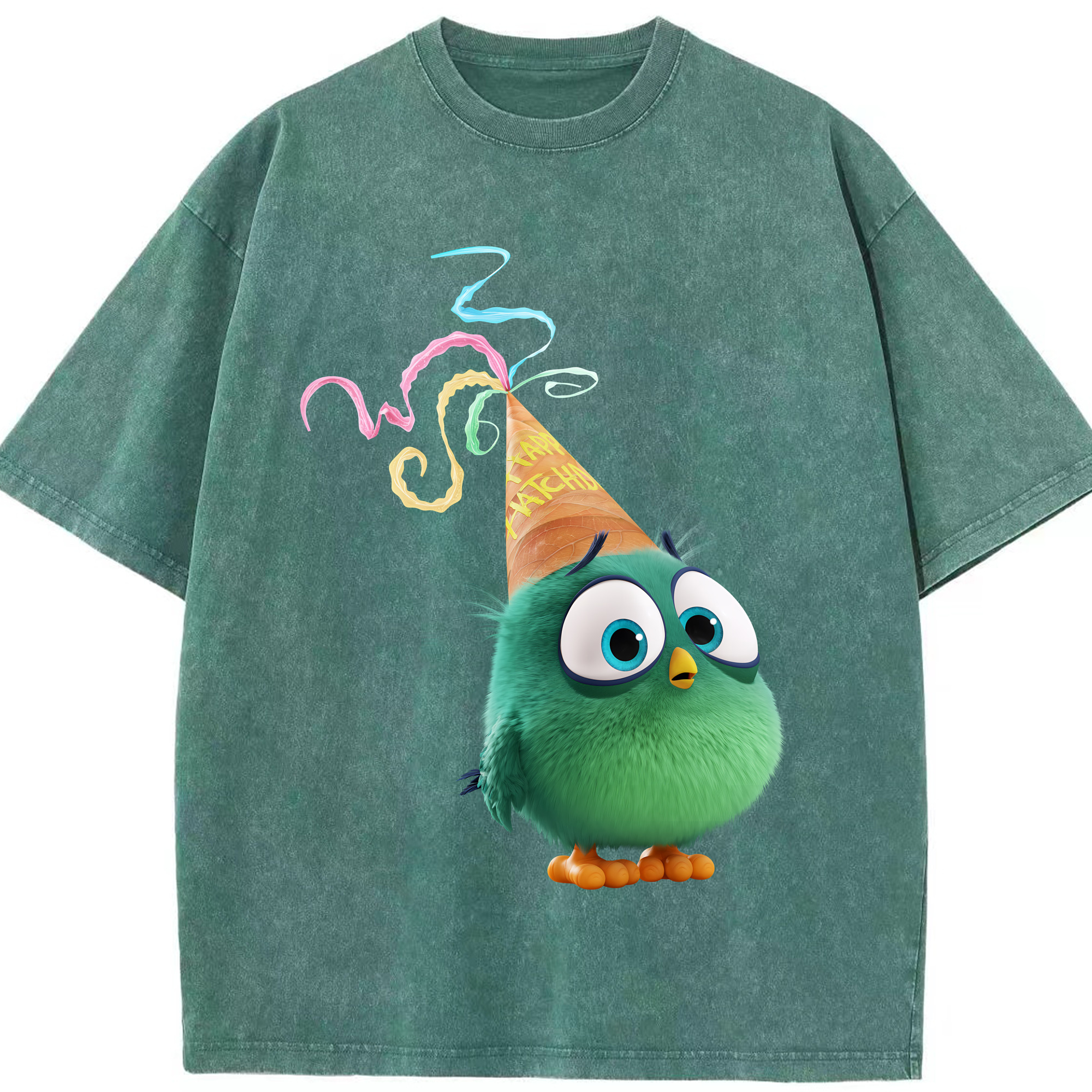 （画像用） Angry Birds アングリーバード 綿100% ヴィンテージ風 半袖Tシャツ（フロントプリント）